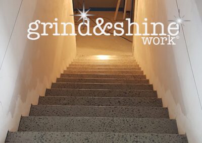 Concrete Grinding of Concrete Staircase