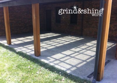 Concrete Grinding outdoor deck carport